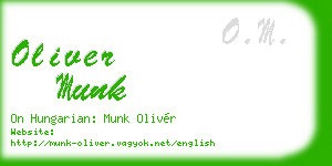 oliver munk business card